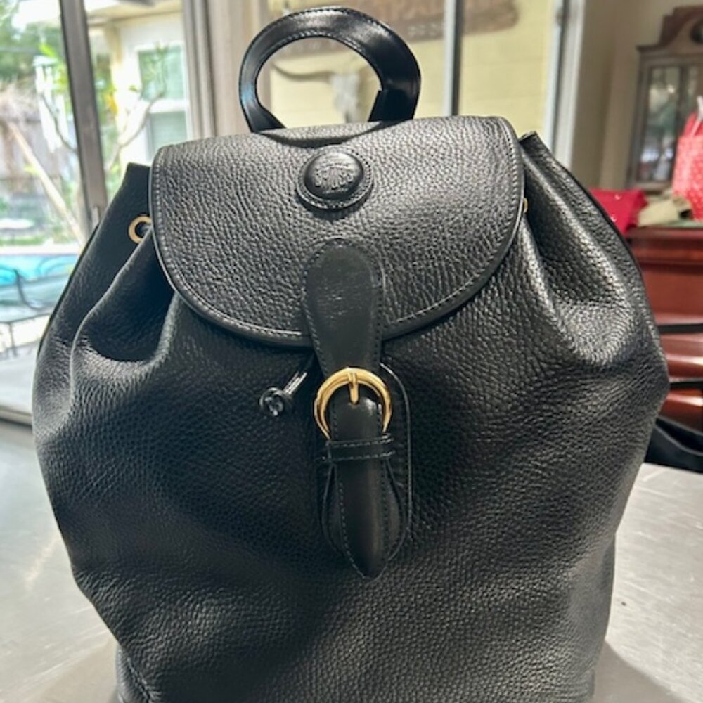 Mark Cross Black Leather Backpack - image 1